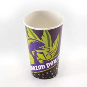 The image is showing a purple 400ml cup labelled with Amazon Power
