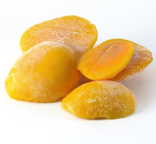 The image is showing 10kg of half sliced mango fruit